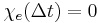 \chi_e(\Delta t) = 0