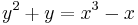 y^2+y=x^3-x