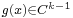 \scriptstyle g(x) \in C^{k-1}