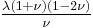 \tfrac{\lambda(1+\nu)(1-2\nu)}{\nu}