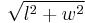 \sqrt{l^2 + w^2}