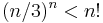 (n/3)^n < n!