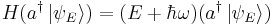 H (a^\dagger \left| \psi_E \right\rangle) = (E + \hbar\omega) (a^\dagger \left| \psi_E \right\rangle)