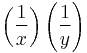 \left(\frac{1}{x}\right)\left(\frac{1}{y}\right)