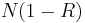 N(1-R)