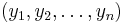 (y_1, y_2, \ldots, y_n)