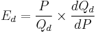 E_d = \frac{P}{Q_d}\times\frac{dQ_d}{dP}