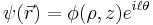 \psi(\vec{r})=\phi(\rho,z)e^{i\ell\theta}