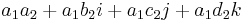 a_1a_2 + a_1b_2i + a_1c_2j + a_1d_2k