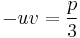 -uv=\frac{p}{3}