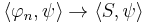 \langle\varphi_n,\psi\rangle\to \langle S,\psi\rangle