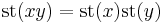  \operatorname{st}(x y) = \operatorname{st}(x)  \operatorname{st}(y)  