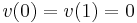 v(0)=v(1)=0