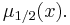 \mu_{1/2}(x)\,\!.