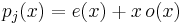 p_j(x)=e(x)%2Bx\,o(x)