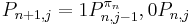 
P_{n%2B1,j} = 1P^{\pi_n}_{n,j-1}, 0P_{n,j}
