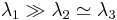  \lambda_1 \gg \lambda_2 \simeq \lambda_3 