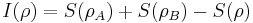 I (\rho) = S (\rho_A) %2B S (\rho_B) - S (\rho)