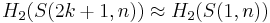 H_2(S(2k%2B1,n)) \approx H_2(S(1,n))