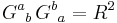  {G^a}_b \, {G^b}_a = R^2