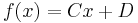 f(x) = Cx%2BD