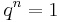 q^n=1\;