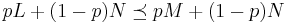 \,pL%2B(1-p)N \preceq pM%2B(1-p)N\,