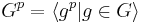 G^p = \langle g^p | g\in G\rangle