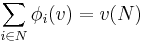 \sum_{i\in N}\phi_i(v) = v(N)