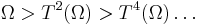 \Omega > T^2(\Omega) > T^4(\Omega)\ldots