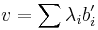 v = \sum \lambda_i b_i'