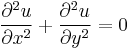  \frac{\partial^2 u}{\partial x^2} %2B \frac{\partial^2 u}{\partial y^2} = 0