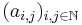 (a_{i,j})_{i,j \in \mathbb{N}}