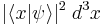  |\lang x | \psi \rang|^2 \; d^3 x 