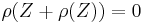 \rho(Z%2B\rho(Z))=0