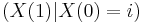 (X(1)|X(0) = i)