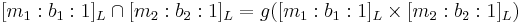 [m_1:b_1:1]_L \cap [m_2:b_2:1]_L = g([m_1:b_1:1]_L \times [m_2:b_2:1]_L)