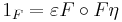 1_F = \varepsilon F\circ F\eta