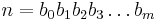 n=b_0 b_1 b_2 b_3\dots b_m