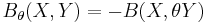 B_\theta(X,Y) = -B(X,\theta Y)