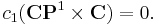 c_1({\mathbf C\mathbf P}^1\times {\mathbf C})=0.