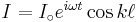 \textstyle{I=I_\circ e^{i\omega t}\cos{k\ell}}