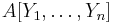 A[Y_1,\ldots,Y_n]