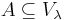 A \subseteq V_\lambda