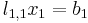 l_{1,1} x_1 = b_1