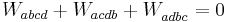 W_{abcd}%2BW_{acdb}%2BW_{adbc}^{}=0