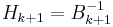 \displaystyle H_{k%2B1}=B_{k%2B1}^{-1}