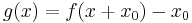 g(x) = f(x %2B x_0) - x_0