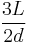 \frac{3L}{2d}