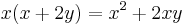 x(x%2B2y) = x^2 %2B 2xy